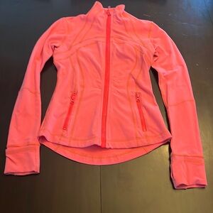 Lululemon Neon Pink Vintage Zip Up Jacket Size Small